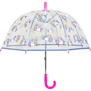 Childrens Unicorn Clear Dome Umbrella