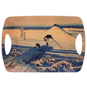 Fishing Hokusai Design Melamine Large Serving Tray