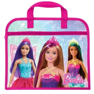 Kids Childrens Zipped School Book Bag - Barbie and Friends