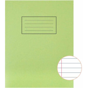 Silvine Exercise Book 9" X 7" Ruled with Margin Green
