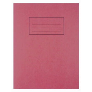 Silvine Exercise Book 9" X 7" Ruled with Margin Red