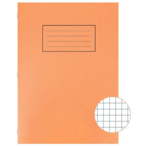 Silvine Exercise Book A4 With 5mm Square Margin Orange