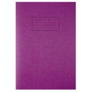 Silvine Exercise Book A4 Ruled with Margin Purple