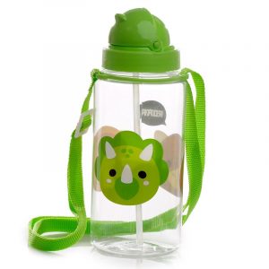 Children's Reusable Water Bottle with Flip Straw - Adorasaurs
