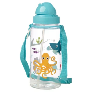 Children's Reusable Water Bottle with Flip Straw - Splosh The Sea Life
