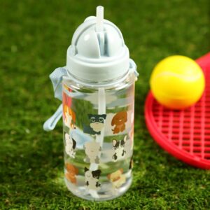 Dog Squad Children’s Reusable Water Bottle with Flip Straw