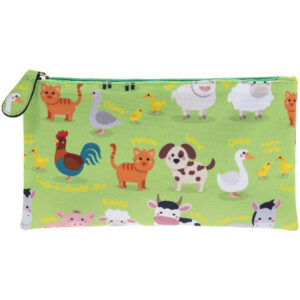 Kids Children's Character Rectangular Pencil Case - Farm Animals