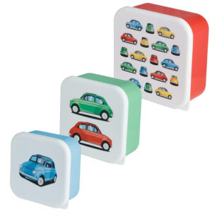 Fiat 500 Set of 3 Lunch Box Snack Pots