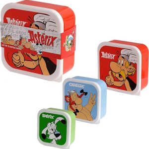 Set of 3 Lunch Box Snack Pots M/L/XL - Dog Asterix