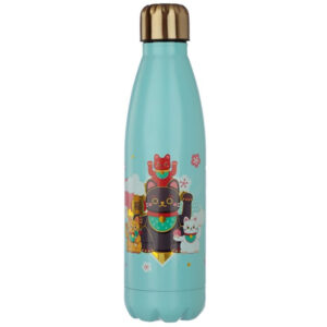 Reusable Stainless Steel Hot & Cold Thermal Insulated Drinks Bottle - Maneki Cat