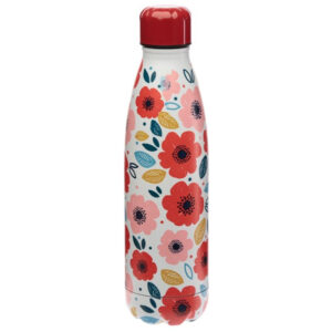 Reusable Stainless Steel Hot & Cold Thermal Insulated Drinks Bottle - Poppy