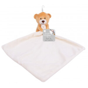 Teddy Bear Baby Comforter Blanket Cream