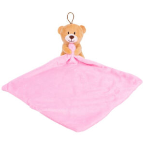 Teddy Bear Baby Comforter Blanket Pink