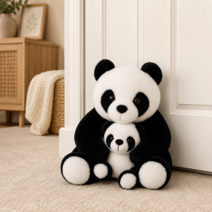 Panda and Baby Design Novelty Doorstop