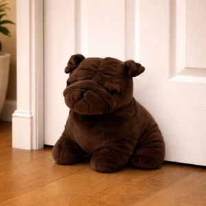 Pug Design Novelty Doorstop Brown
