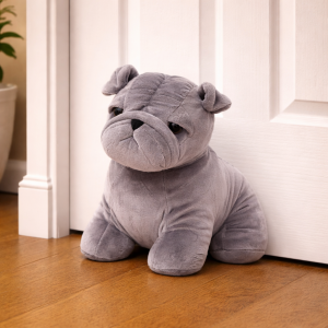 Pug Design Novelty Doorstop Grey
