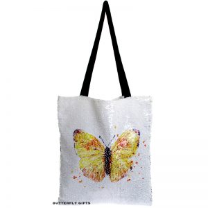 Sequin Butterfly Shopper Bag