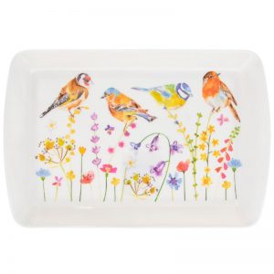 The Leonardo Collection Small Melamine Serving Tray - Garden Birds