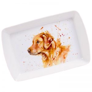 Man's Best Friend Collection Melamine Small Tray - Golden Retriever