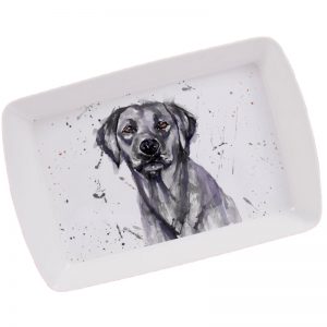 Man's Best Friend Collection Melamine Small Tray - Labrador BLK