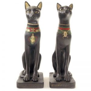 Pair Of Egyptian Bast Black ES99