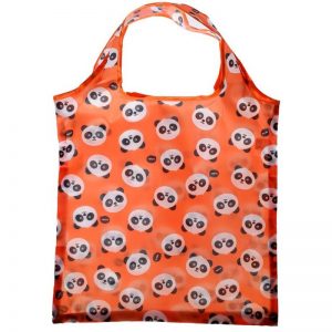Foldable Shopping Bag Adoramals Panda Orange