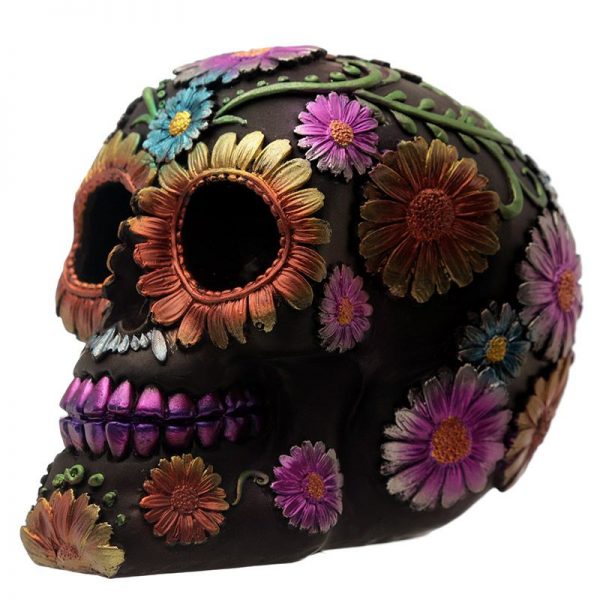 Day Of The Dead Daisy And Flower Skull Decoration 