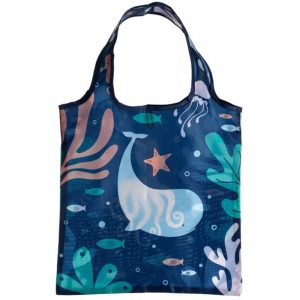 Foldable Shopping Bag Eco Sea Life Blue