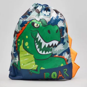 Dinosaur Gym Bag Drawstring PE School Activities Indoor Outdoor