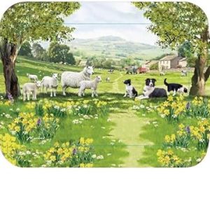 The Leonardo Collection Small Melamine Serving Tray - Collie & Sheep