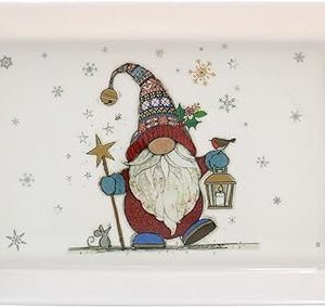 The Leonardo Collection Small Melamine Serving  Jewellery Tray - Christmas Gonk