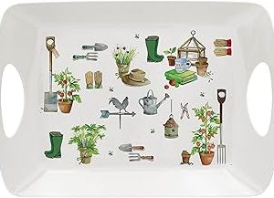 The Leonardo Collection Large Melamine Serving Tray/Food-Green Fingers
