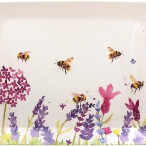 The Leonardo Collection Large Melamine Serving Tray/Food-Lavender Bees
