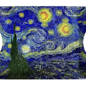 The Leonardo Collection Large Melamine Serving Tray/Food-Van Gogh Starry Night