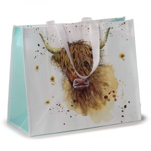Jan Pashley Highland Coo Cow  Reusable Tote Shopping Bag