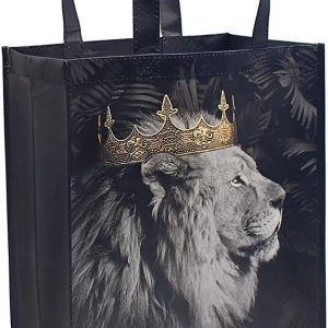 Lion & Lioness Design Reusable Tote Shopping Bag