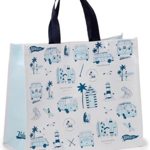 Volkswagen VW Camper Bus Explore Reusable Tote Shopping Bag