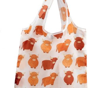 Foldable Shopping Bag Highland Cow Multi