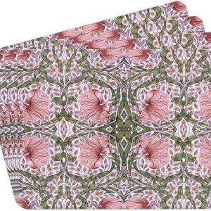 The Leonardo Collection Pimpernel Table Place Mats Set of 4 | Non Slip Washable Table Mats For Dining | Designed By William Morris | Set of 4 Printed Designer Placemats