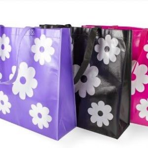 Flower Power Set Of Three Shopping Tote Bags