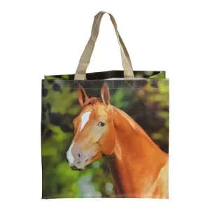 FARM ANIMALS HORSE REUSABLE TOTE SHOPPING BAG