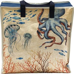 Deep Sea Octopus Jellyfish Strong Durable Reusable Shopping/Storage/Laundry Bag.