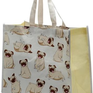 Mopps Reusable Tote Shopping Bag - Pug Dog