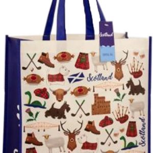 Scotland Multi Icon Reusable Tote Shopping Bag