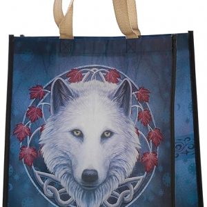 Lisa Parker Guardian of the Fall Wolf Reusable Tote Shopping Bag