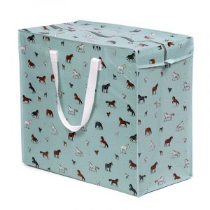 Willow Farm Horses Zip Up Laundry Storage Bag