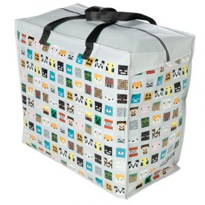 Minecraft Faces Zip Up Laundry Bag and Storage Bag