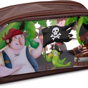 Jolly Roger Pirates Clear Window Pencil Case