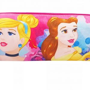 Girls Princess Rectangular School Pencil Case Zipped Rapunzel Belle Cinderella