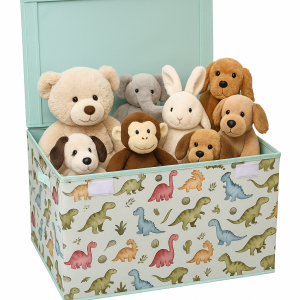 Jumbo Collapsible Kids Toy Storage Box Chest – Dinosaur Design